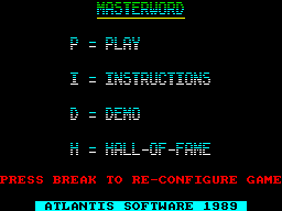 Opening screen