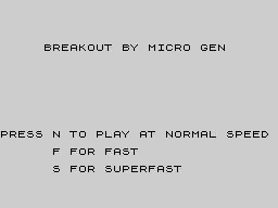Opening screen