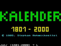 Opening screen