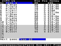 Running screen