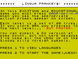 Opening screen