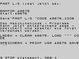Running screen