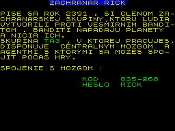 Opening screen
