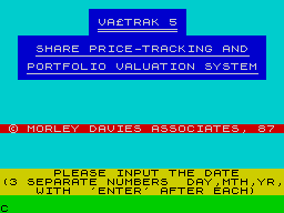 Opening screen