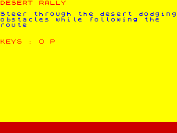 Opening screen
