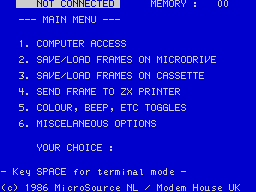 Opening screen