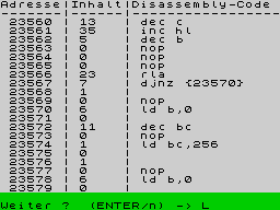 Running screen
