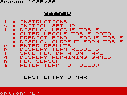 Running screen