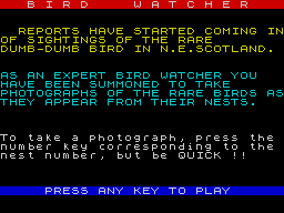 Opening screen