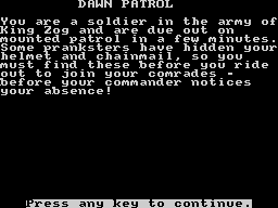 Opening screen