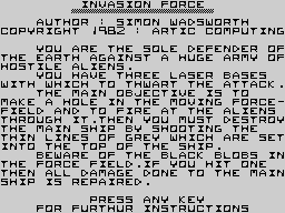 Opening screen
