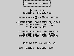 Opening screen