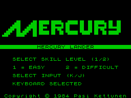 Opening screen