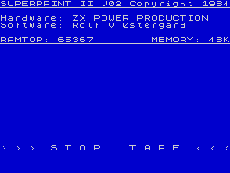 Opening screen