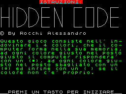 Opening screen
