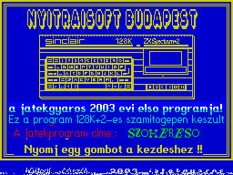 Opening screen