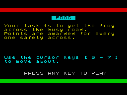Opening screen