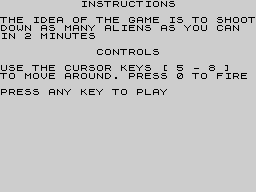 Opening screen