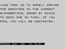 Opening screen