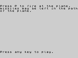 Opening screen