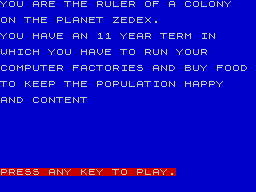 Opening screen
