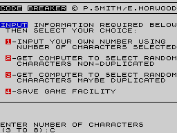 Opening screen