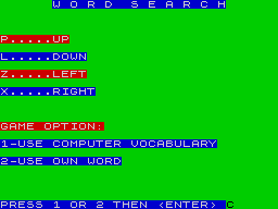 Opening screen