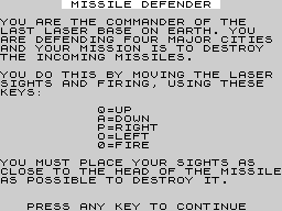 Opening screen