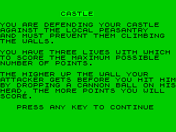 Opening screen