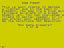 Opening screen