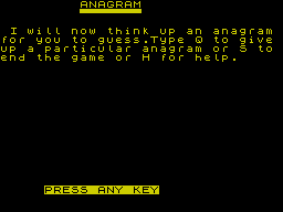 Opening screen