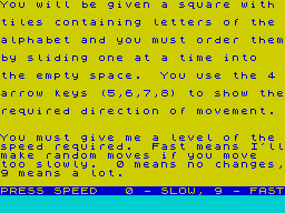 Opening screen