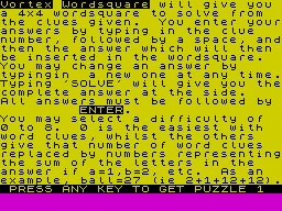 Opening screen