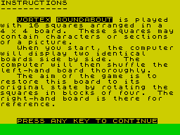 Opening screen