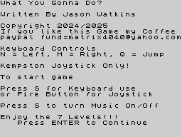 Opening screen