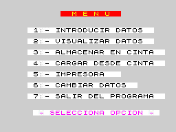 Opening screen