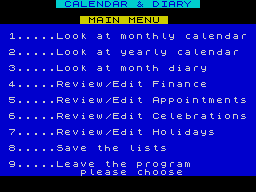 Opening screen