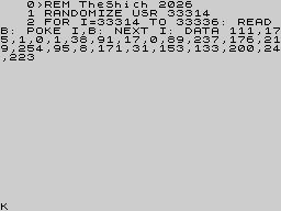 Opening screen