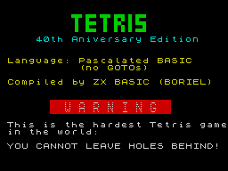 Opening screen