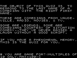 Running screen