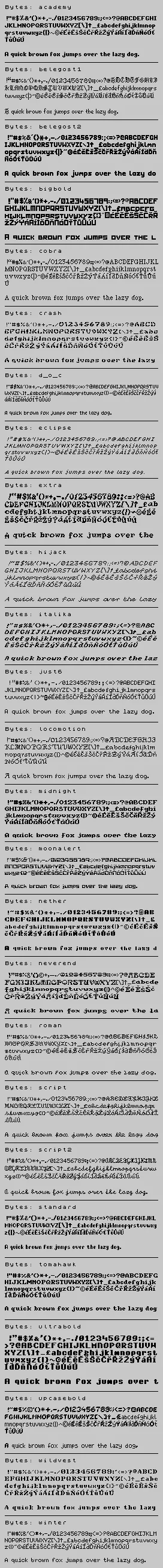Fonts