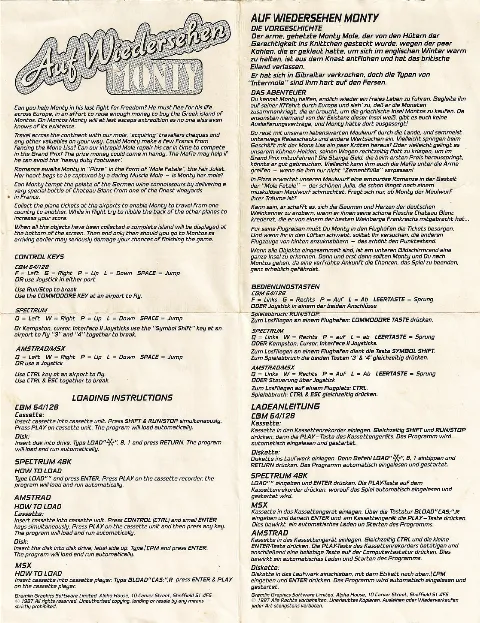 Scanned instructions