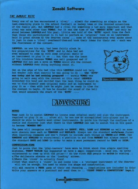 Scanned instructions