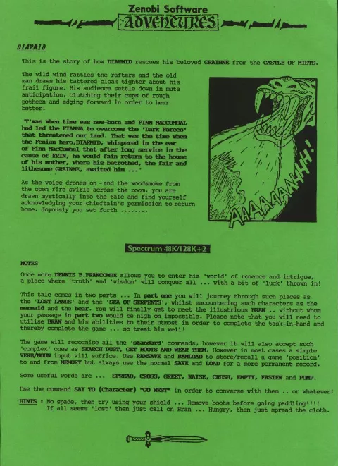 Scanned instructions