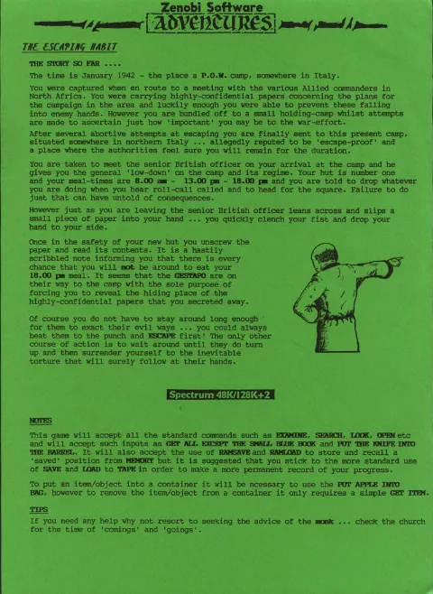 Scanned instructions