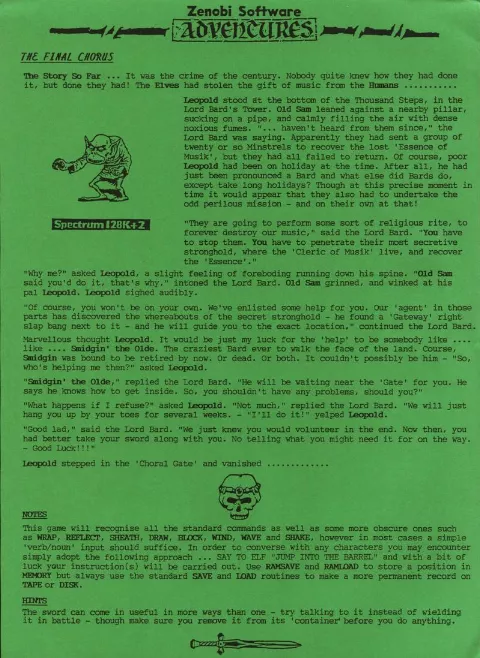 Scanned instructions