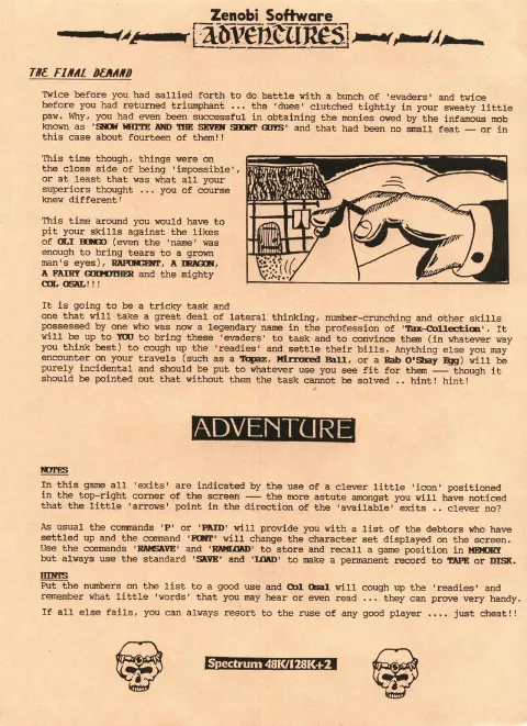 Scanned instructions