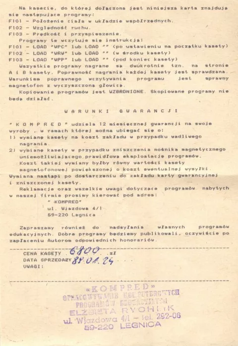 Scanned instructions