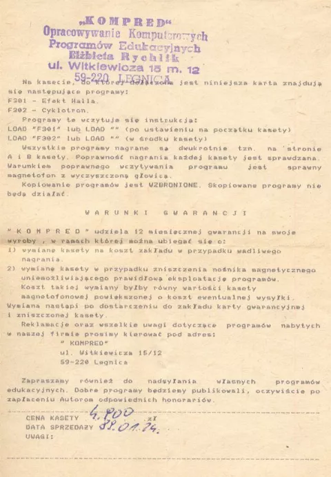 Scanned instructions