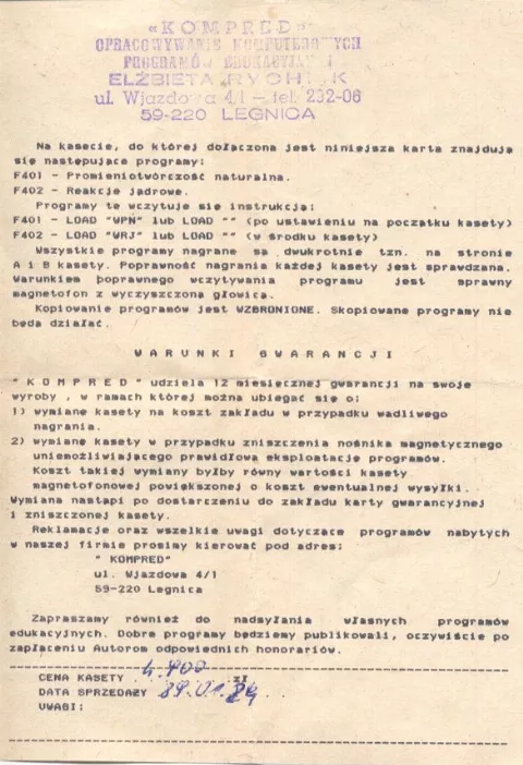 Scanned instructions